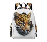TPISLI Students 3D Cheetah Backpack School Bag Leopard Animal Year 4-7 Rucksack for Junior School, Fashion Travel Bag for Travel and Daily Use and Birthday Gift and Everyday Lessons