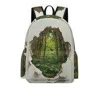 TPISLI Students 3D Landscape Backpack School Bag Abstract Art Year 4-7 Rucksack for Junior School, Fashion Travel Bag for Travel and Daily Use and Birthday Gift and Everyday Lessons