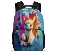 TPISLI Students Alpaca Design School Backpack Primary Age 6-11 Animal 3D Print Backpack for Kids and Teens School Years 1-4, Sturdy Handle 1680D Fabric Daily Essentials