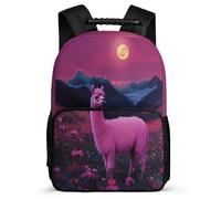 TPISLI Students Alpaca Pattern Rucksack Primary Age 6-11 Animal Llama Bookbag for Girls Boys School Years 1-4, Padded Back Lightweight Back to School Gift