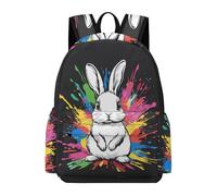 TPISLI Students Animal Bunny Daypack Boys Girls Secondary School Age 11-16 Stylish Durable Rabbit Design Bookbag for Outdoor Use Outdoor Gift, 13.3 Inch Laptop Rucksack