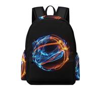 TPISLI Students Basket-Ball Print Rucksack Boys Girls School Years 5-9 Lightweight Stylish Basketball Motif Daypack for Weekend Trips New Term Gift, Outdoor Activity Everyday Carry