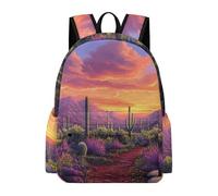TPISLI Students Beautiful Cactus Backpack Boys Girls Primary School Years 3-6 Modern Durable Plants Print School Bag for Classroom Travel Outdoor Gift, 16.5 Inch Backpack