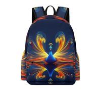 TPISLI Students Beautiful Peacock School Bag for Boys Girls 8-14 Years 13.3 Inch Laptop Backpack, Modern Durable Peacock Motif Backpack for Day Trips Outdoor Gift Daily Carry
