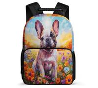 TPISLI Students Bulldog Dog Rucksack School Years 2-5 Animal Puppy Rucksack for Students Primary Classes, Soft Felt Details Lightweight Daily Essentials