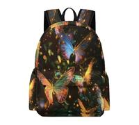 TPISLI Students Butterflies 3D Backpack School Bag Butterfly 9-13 Years Rucksack for School Travel, Stylish 11.6 Inch Laptop Daypack for Books, Lessons and Travel