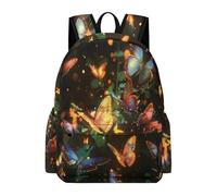 TPISLI Students Butterflies Backpack School Bag Butterfly 3D Print 11-16 Years Rucksack for Senior Classes, Fashion 14 Inch Laptop Bag for Spring Outing and Daily Classes
