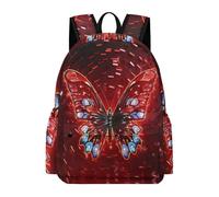 TPISLI Students Butterfly Backpack School Bag Butterfly 3D Print Year 3-6 Rucksack for Junior School, Stylish Travel Bag for Day Trips and Birthday Gift and Birthday Gift