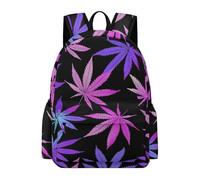 TPISLI Students Cannabis Leaves Daypack Boys Girls Secondary School Age 11-16 Stylish Durable Plant Print Bookbag for Outdoor Use Outdoor Gift, 13.3 Inch Laptop Rucksack