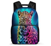TPISLI Students Cheetah School Backpack Age 5-10 Animal Leopard Backpack for Kids and Teens School Years 1-4, 1680D Fabric Soft Felt Details Travel Daily Use