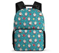 TPISLI Students Christmas School Backpack 7-11 Year Olds Father Christmas Daypack for Boys Girls Junior School, Sturdy Handle 1680D Fabric Daily Essentials