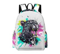 TPISLI Students Colourful Cheetah School Backpack for Boys Girls Age 7-12 15.6 Inch Laptop Backpack, Everyday Durable Leopard Animal Back pack for Weekend Trips Back to School Gift