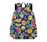 TPISLI Students Colourful Fruits Backpack Boys Girls Primary School Years 3-6 Modern Durable Fruit Pattern School Bag for Classroom Travel Outdoor Gift, 16.5 Inch Backpack