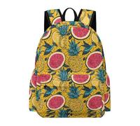 TPISLI Students Colourful Fruits Motif Daypack Boys Girls Primary to Secondary School Age 15.6 Inch Laptop Backpack, Fashion Style Fruit Theme Back pack for Spring Outing Autumn Trip Outdoor Gift