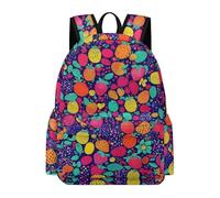 TPISLI Students Colourful Fruits Pattern School Backpack Boys Girls 7-12 Years Modern Durable Fruit Bookbag for Spring Outing Autumn Trip Outdoor Gift, Large Capacity