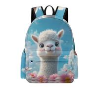 TPISLI Students Cute Alpaca Design Daypack for Boys Girls Year 5-9 Primary Secondary Large Capacity Animal Llama Fashion School Bag for Outdoor Use New Term Gift, Roomy Book Bag