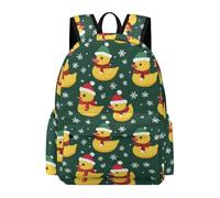 TPISLI Students Cute Duck School Backpack Boys Girls 8-14 Years Cool Durable Christmas Theme Rucksack for Spring Outing Travel Holiday Gift, 15.6 Inch Laptop Backpack