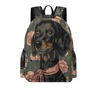 TPISLI Students Dachshunds Dog School Backpack Boys Girls 8-14 Years Cool Durable Animal Puppy Rucksack for Spring Outing Travel Holiday Gift, 15.6 Inch Laptop Backpack