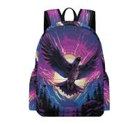TPISLI Students Eagle Pattern Backpack School Bag Bird Print Age 9-13 Rucksack for School Travel, Stylish 15.6 Inch Laptop Backpack for Travel and Daily Use and Birthday Gift