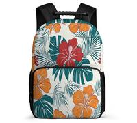 TPISLI Students Flowers Print Rucksack 7-11 Year Olds Botanical Theme Rucksack for Kids and Teens Primary Classes, Side Pockets Soft Felt Details Travel Daily Use