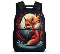 TPISLI Students Fox Design Rucksack School Years 2-5 Animal Motif Rucksack for Students Primary Classes, Soft Felt Details Lightweight Daily Essentials