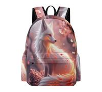 TPISLI Students Fox Pattern Backpack School Bag Animal Age 9-13 Rucksack for School Travel, Stylish 15.6 Inch Laptop Backpack for Travel and Daily Use and Birthday Gift