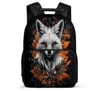 TPISLI Students Fox Printed Rucksack School Years 2-5 Animal Fox Pattern Rucksack for Students Primary Classes, Soft Felt Details Lightweight Daily Essentials