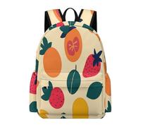 TPISLI Students Fruits Backpack School Bag Colorful Fruit Age 7-13 Rucksack for School Travel, Fashion 13.3 Inch Laptop Rucksack for Day Trips and Birthday Gift
