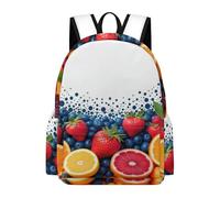 TPISLI Students Fruits Backpack School Bag Colorful Year 4-7 Rucksack for Junior School, Fashion Travel Bag for Travel and Daily Use and Birthday Gift and Everyday Lessons