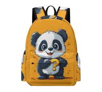 TPISLI Students Funny Panda Print Backpack Boys Girls Primary School Years 3-6 Modern Durable Animal Panda School Bag for Classroom Travel Outdoor Gift, 16.5 Inch Backpack