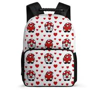 TPISLI Students Heart Father Christmas Bookbag 8-12 Years Christmas Rucksack for Kids and Teens School Years 1-4, Adjustable Straps Soft Felt Details Birthday Gift