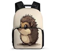 TPISLI Students Hedgehog Motif School Backpack 7-11 Year Olds Cute Animal Daypack for Boys Girls Junior School, Sturdy Handle 1680D Fabric Daily Essentials