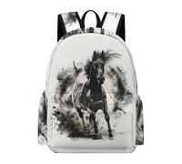 TPISLI Students Horse Back pack for Boys Girls 7-12 Years 15.6 Inch Laptop Backpack, Large Capacity Animal Illustration Back pack for Day Trips Holiday Gift Roomy Book Bag