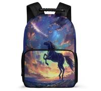 TPISLI Students Horse School Backpack Primary Age 6-11 Animal Horse Backpack for Kids and Teens School Years 1-4, Sturdy Handle 1680D Fabric Daily Essentials