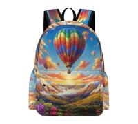 TPISLI Students Hot-Air Balloon Backpack School Bag Landscape Year 4-7 Rucksack for Junior School, Fashion Travel Bag for Travel and Daily Use and Birthday Gift and Everyday Lessons