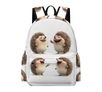 TPISLI Students Kawaii Hedgehog Bookbag for Boys Girls Year 4-8 15.6 Inch Laptop Backpack, Stylish Durable Cute Animal Bookbag for Daily Travel New Term Gift Books Gear