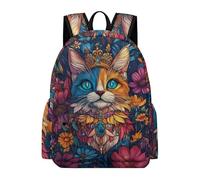 TPISLI Students Kitten Design Daypack for Boys Girls Primary Years 4-6 13.3 Inch Laptop Backpack, Lightweight Stylish Animal Cat Print Fashion School Bag for Daily Travel School Season Gift