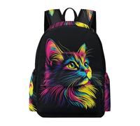 TPISLI Students Kitten Print Back pack for Boys Girls 7-12 Years 15.6 Inch Laptop Backpack, Large Capacity Animal Cat Motif Back pack for Day Trips Holiday Gift Roomy Book Bag