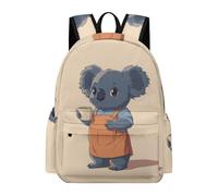 TPISLI Students Koala Pattern Daypack Boys Girls Primary to Secondary School Age 15.6 Inch Laptop Backpack, Fashion Style Animal Print Back pack for Spring Outing Autumn Trip Outdoor Gift