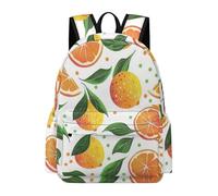 TPISLI Students Lemon Design School Bag for Boys Girls Year 3-6 Fashion Style Fruit Print Rucksack for Daily Travel School Season Gift, 16.5 Inch Backpack Books Gear