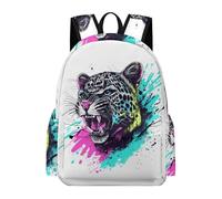TPISLI Students Leopard Design Daypack for Boys Girls Year 5-9 Primary Secondary Large Capacity Cheetah Animal Fashion School Bag for Outdoor Use New Term Gift, Roomy Book Bag