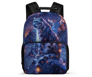 TPISLI Students Leopard Motif School Backpack 7-11 Year Olds Cheetah Animal Daypack for Boys Girls Junior School, Sturdy Handle 1680D Fabric Daily Essentials