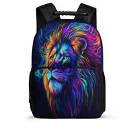 TPISLI Students Lion Backpack for School Animal Lion Bookbag Primary Age 6-11 School Years 1-4, Adjustable Straps Soft Felt Details Birthday Gift