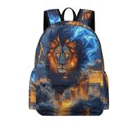 TPISLI Students Lion Print Bookbag for Boys Girls 8-14 Years Everyday Durable Animal Pattern Bookbag for Classroom Travel New Term Gift, 13.3 Inch Laptop Backpack
