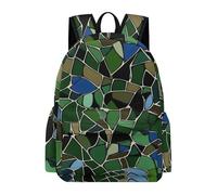 TPISLI Students Marble Motif Bookbag for Boys Girls 8-14 Years Everyday Durable Stone Block Bookbag for Classroom Travel New Term Gift, 13.3 Inch Laptop Backpack
