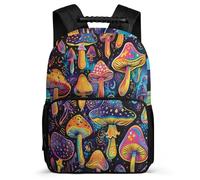TPISLI Students Mushroom Bookbag Primary Age 6-11 Plant Printed Backpack for Kids and Teens School Years 1-4, Adjustable Straps Lightweight Daily Essentials