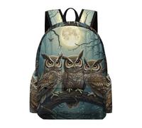 TPISLI Students Owl Backpack School Bag Bird Theme Year 4-7 Rucksack for Junior School, Fashion Travel Bag for Travel and Daily Use and Birthday Gift and Everyday Lessons
