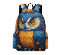 TPISLI Students Owl Design School Backpack Boys Girls 8-14 Years Cool Durable Bird Print Rucksack for Spring Outing Travel Holiday Gift, 15.6 Inch Laptop Backpack