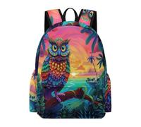 TPISLI Students Owl Pattern Backpack School Bag Bird 9-13 Years Rucksack for School Travel, Stylish 11.6 Inch Laptop Daypack for Books, Lessons and Travel