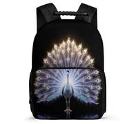 TPISLI Students Peacock Pattern Rucksack 7-11 Year Olds Animal Peacock Rucksack for Kids and Teens Primary Classes, Side Pockets Soft Felt Details Travel Daily Use